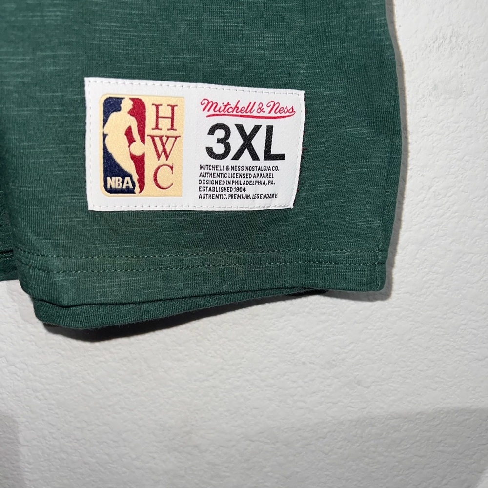 Dallas Mavericks Retro Logo Shirt Mitchell And Ness Green Adult Size 3XL *As Is* - Picture 4 of 16